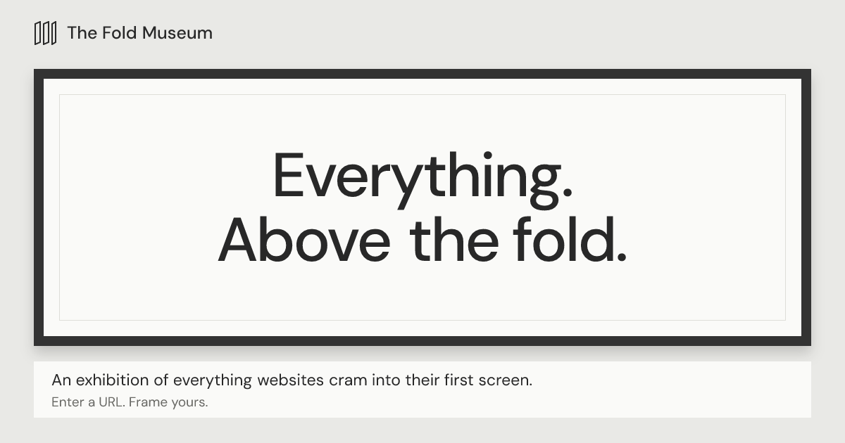I built a public gallery that displays websites like museum pieces